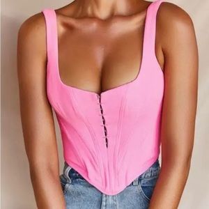 House Of CB Frangelica Pink Corset Top